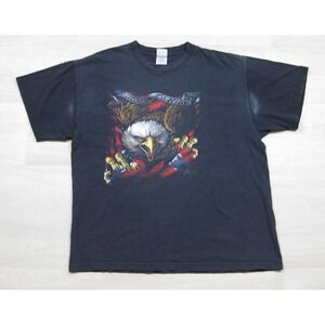 Vintage 90s Thunder Sportswear T-Shirt Mens (XL) Freedom to Ride Biker Eagle USA
